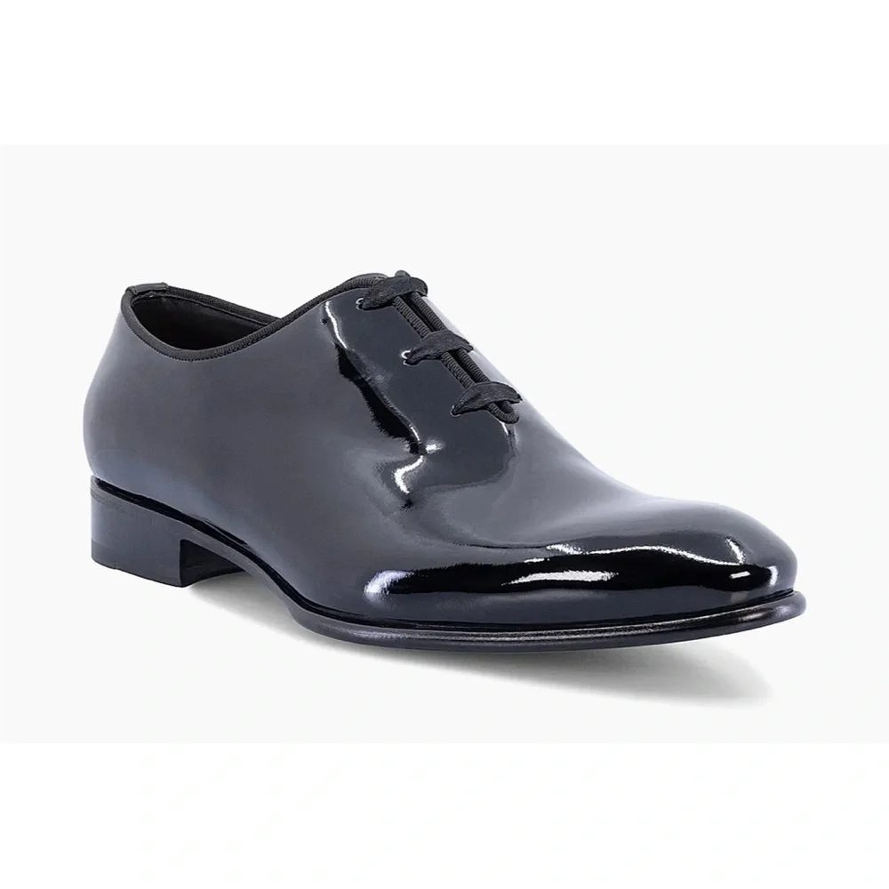 Men's Santoni patent leather Oxford's size 10 made in Italy